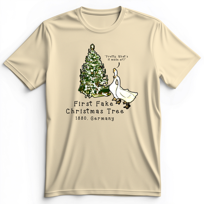 First Fake Christmas Tree Premium Tee Natural / S
