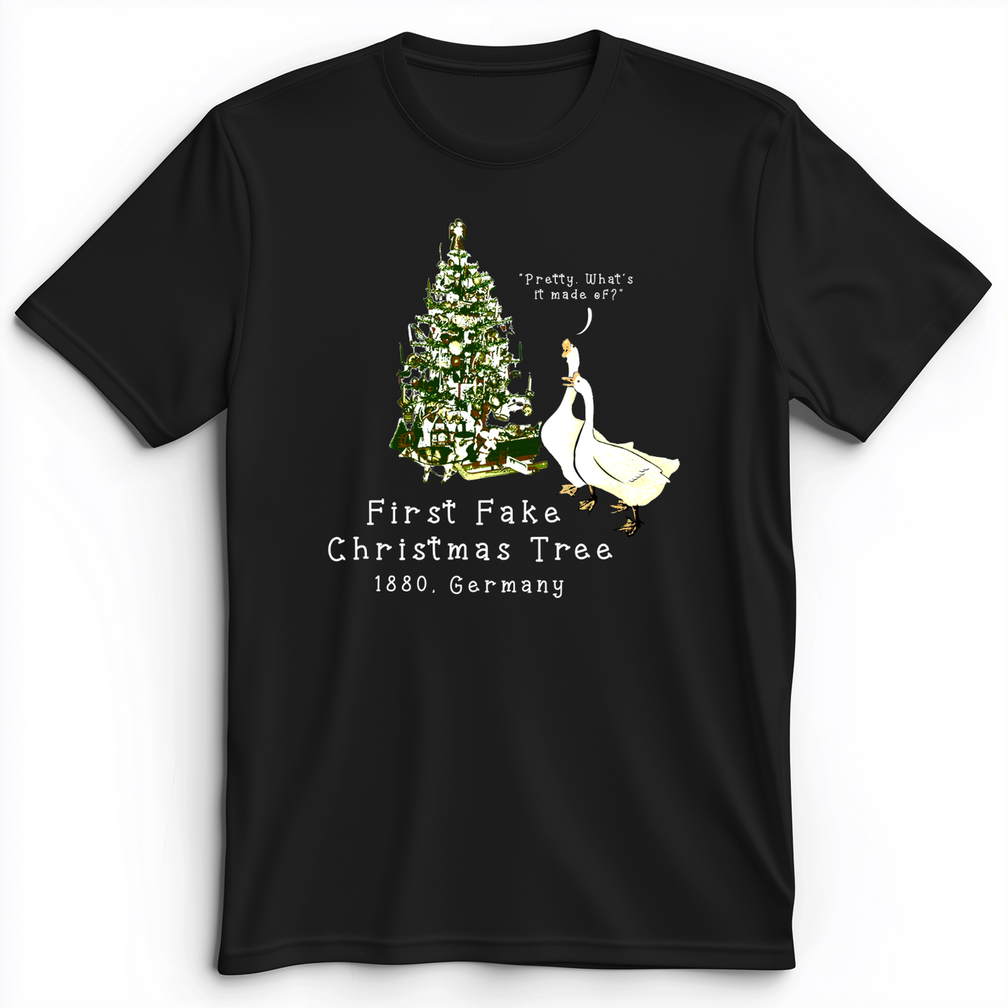 First Fake Christmas Tree Premium Tee Black / S