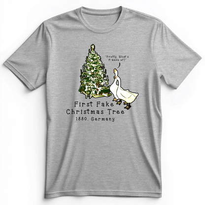 First Fake Christmas Tree Premium Tee Athletic Heather / S