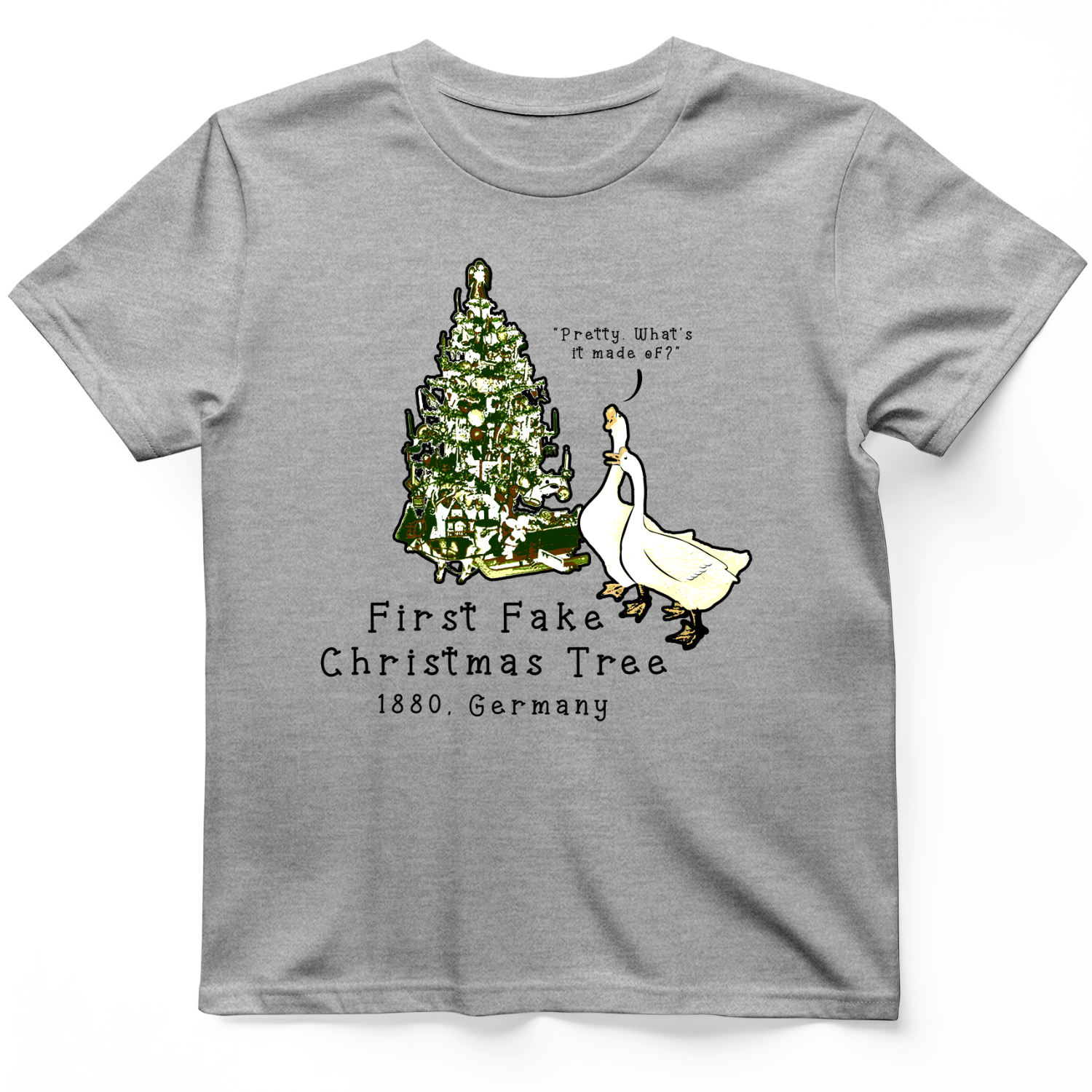 First Fake Christmas Tree T-Shirt Sport Grey / S