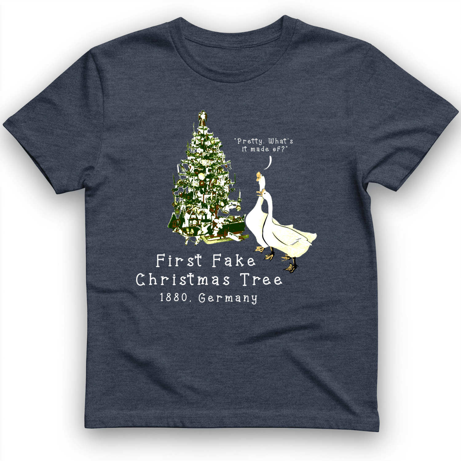 First Fake Christmas Tree T-Shirt Heather Navy / S