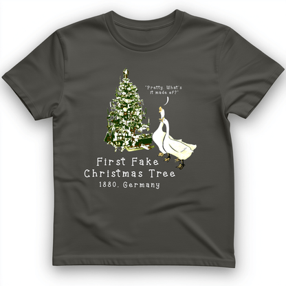 First Fake Christmas Tree T-Shirt Charcoal / S