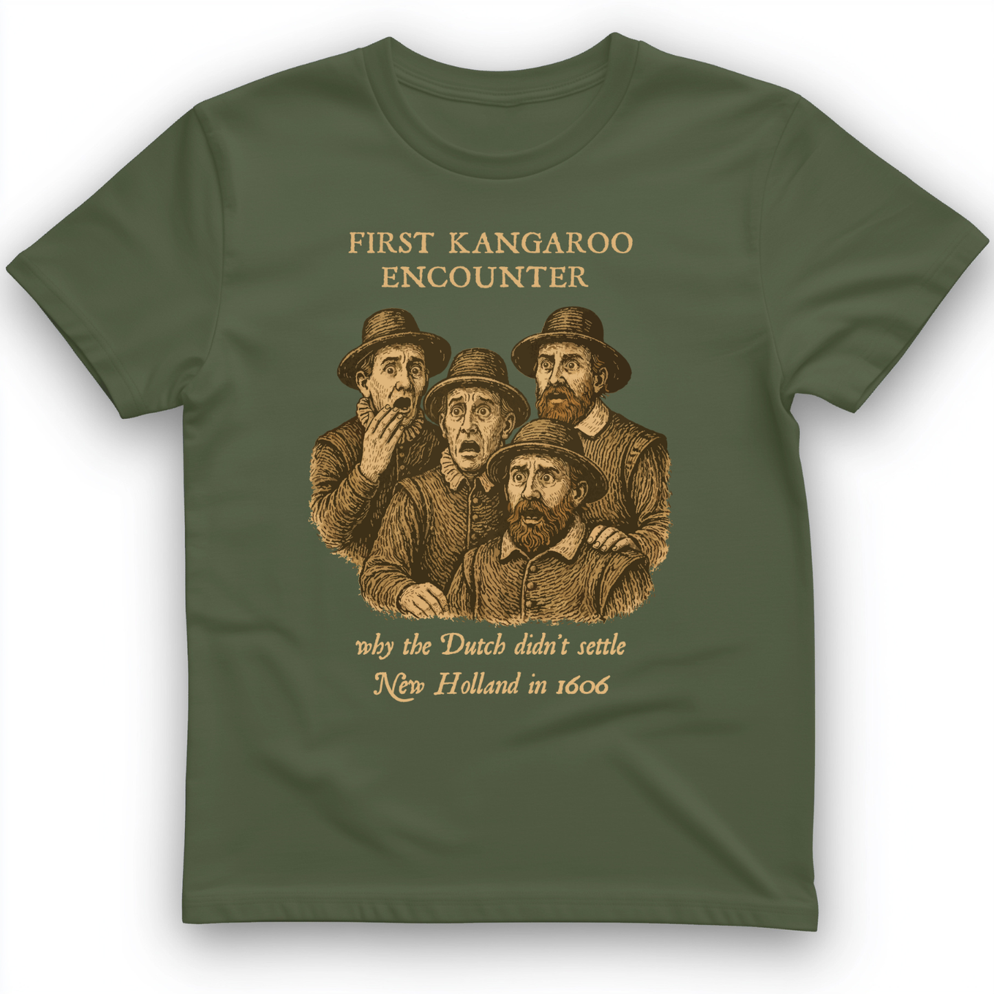 First Kangaroo Encounter T-Shirt Military Green / S