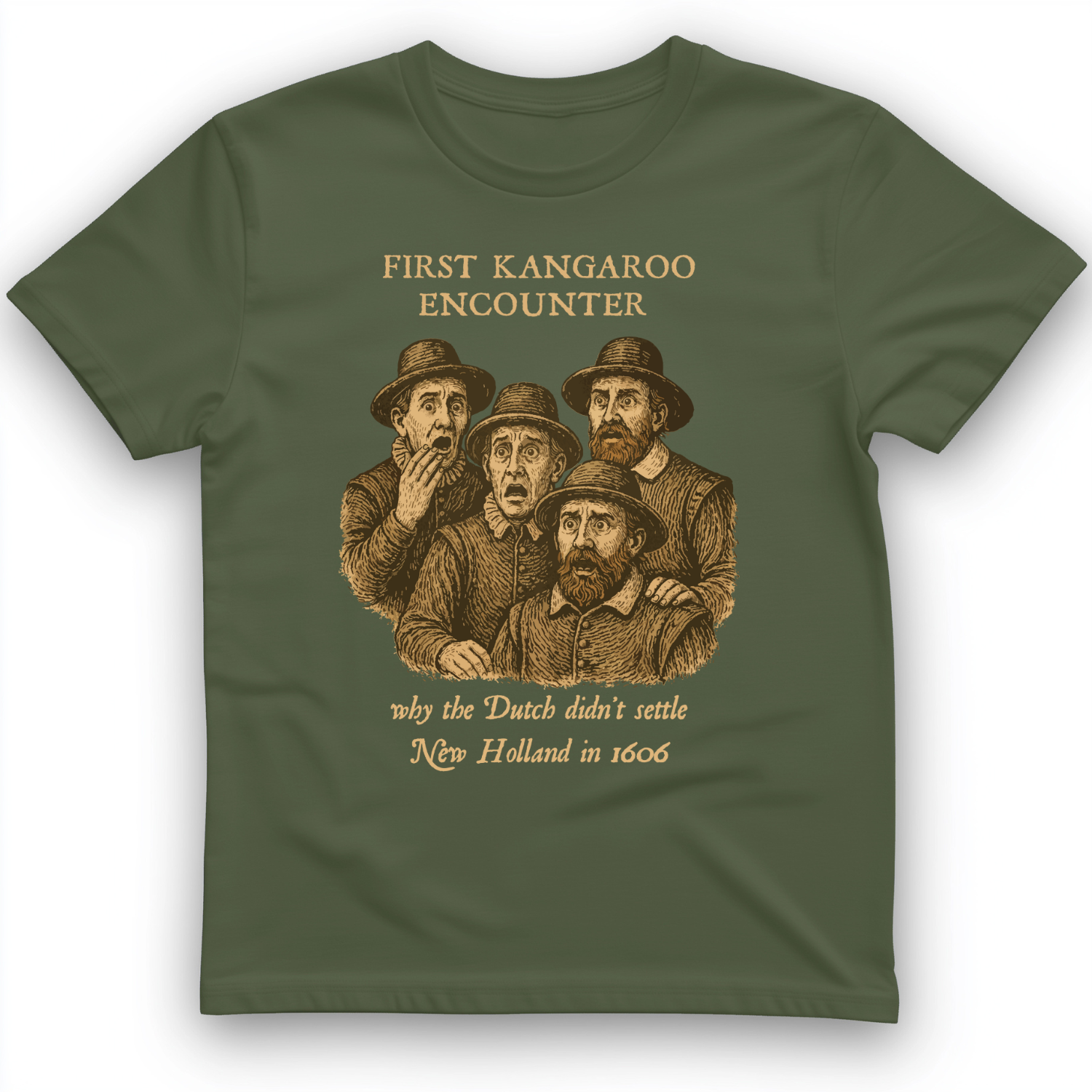First Kangaroo Encounter T-Shirt Military Green / S