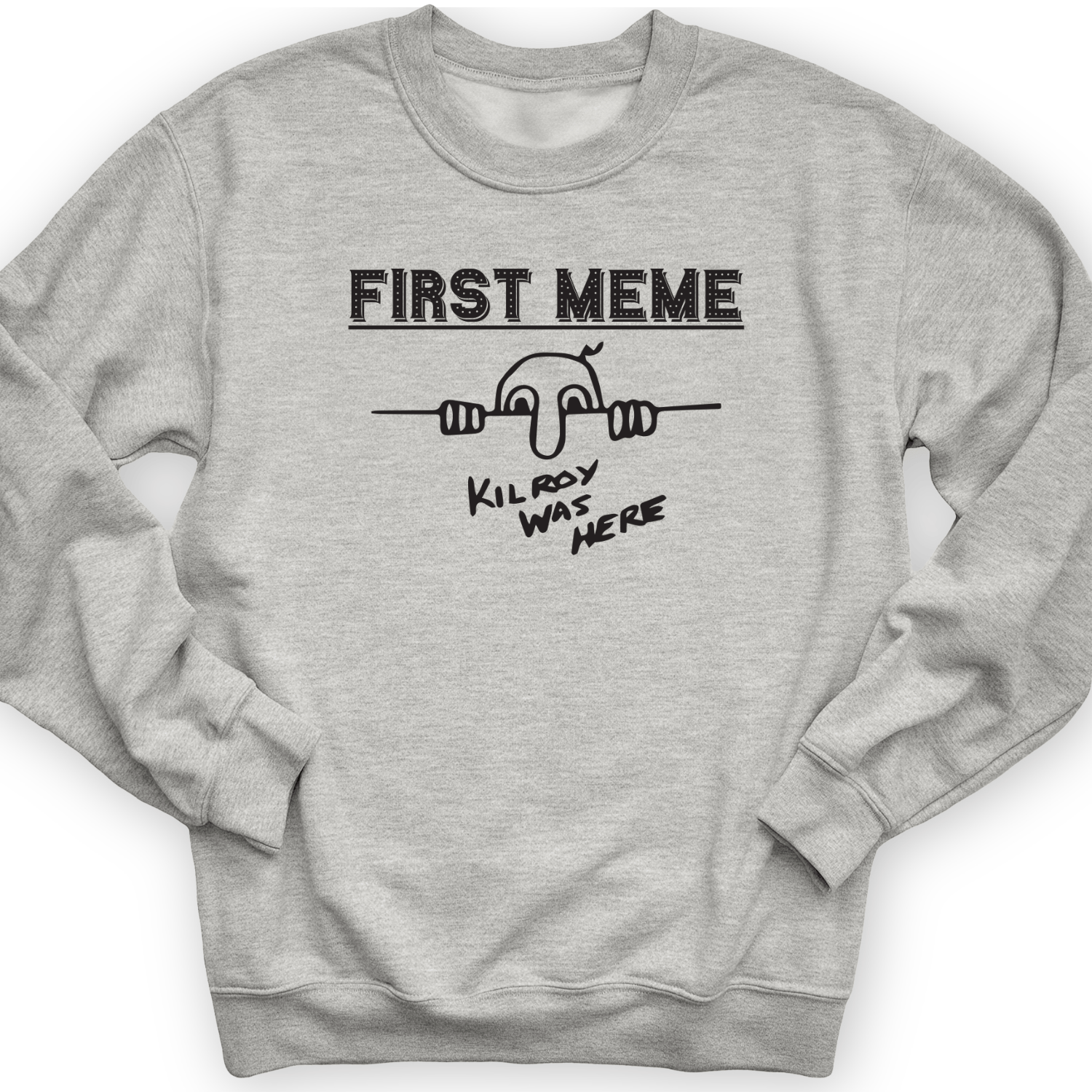 First Meme Crewneck Sport Grey / S