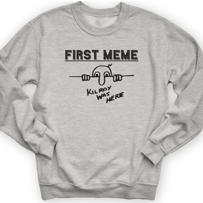 First Meme Crewneck Sport Grey / S
