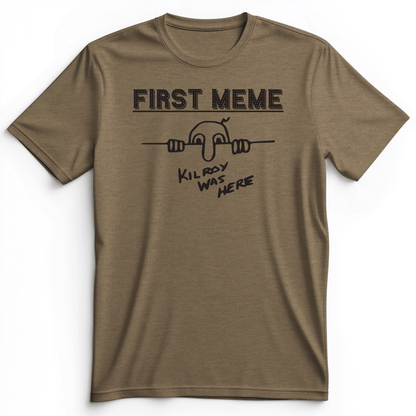 First Meme Premium Tee Heather Olive / S
