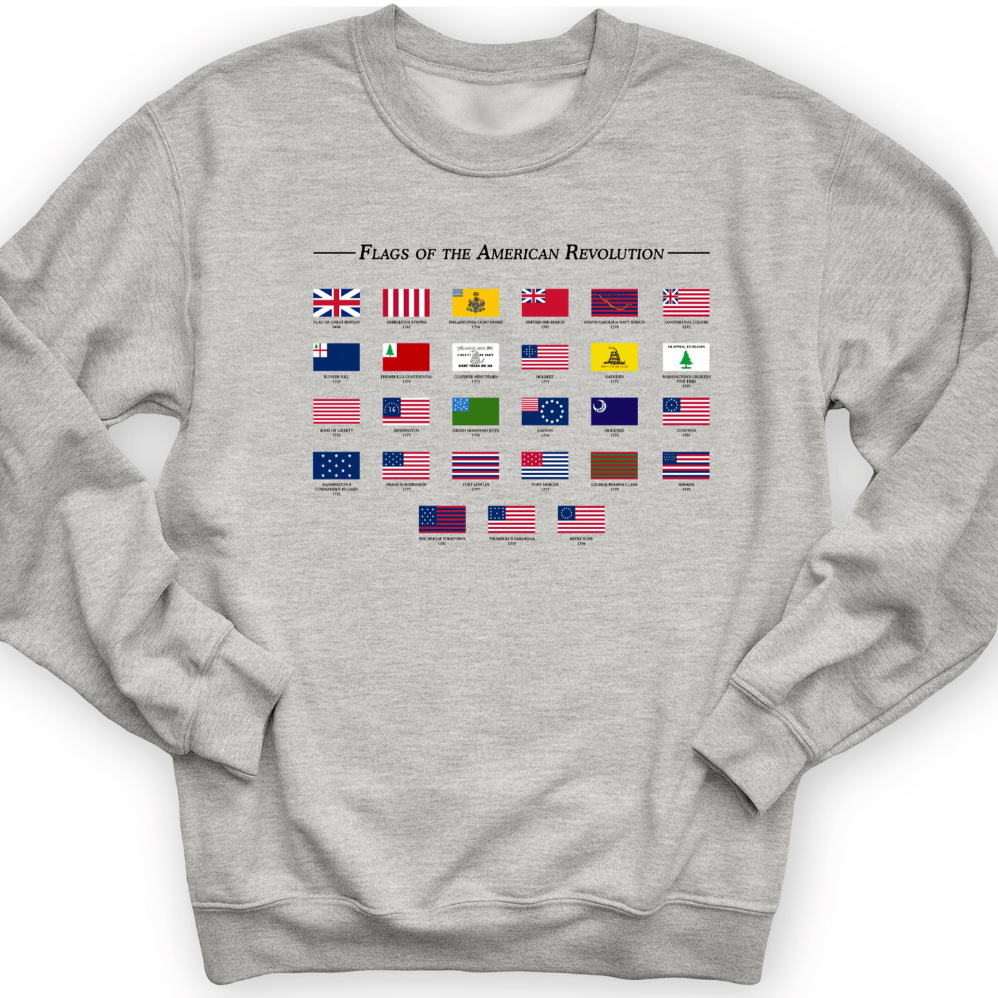 Flags Of The Revolution Crewneck Sport Grey / S