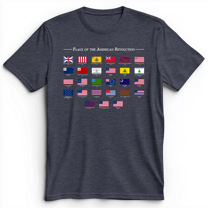 Flags Of The Revolution Premium Tee Heather Navy / S