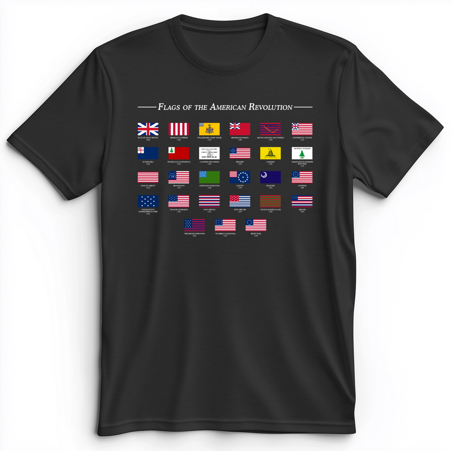 Flags Of The Revolution Premium Tee Dark Grey Heather / S