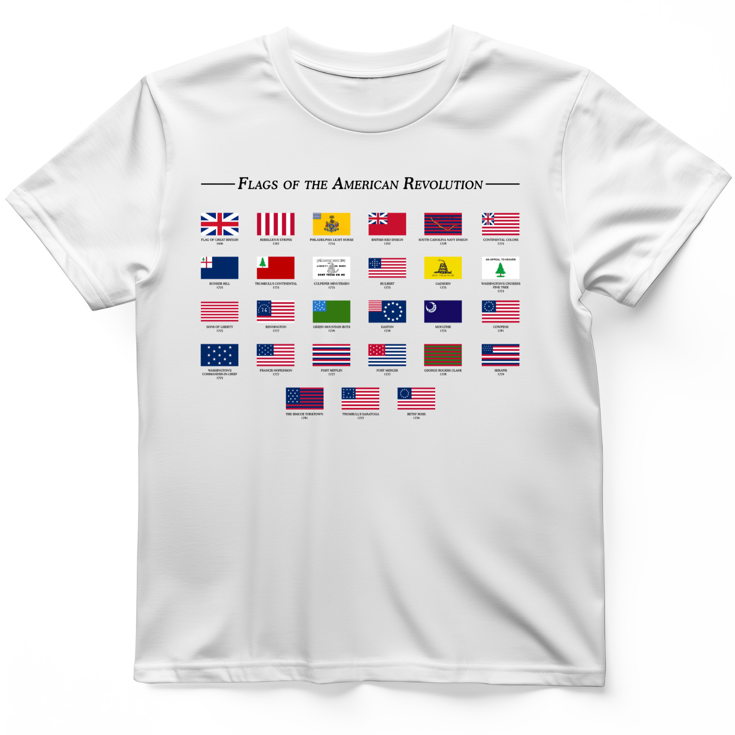 Flags Of The Revolution T-Shirt White / S