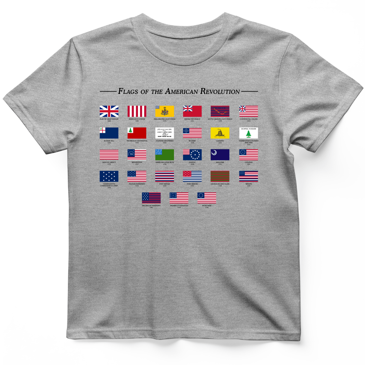Flags Of The Revolution T-Shirt Sport Grey / S