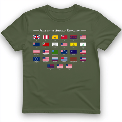 Flags Of The Revolution T-Shirt Military Green / S