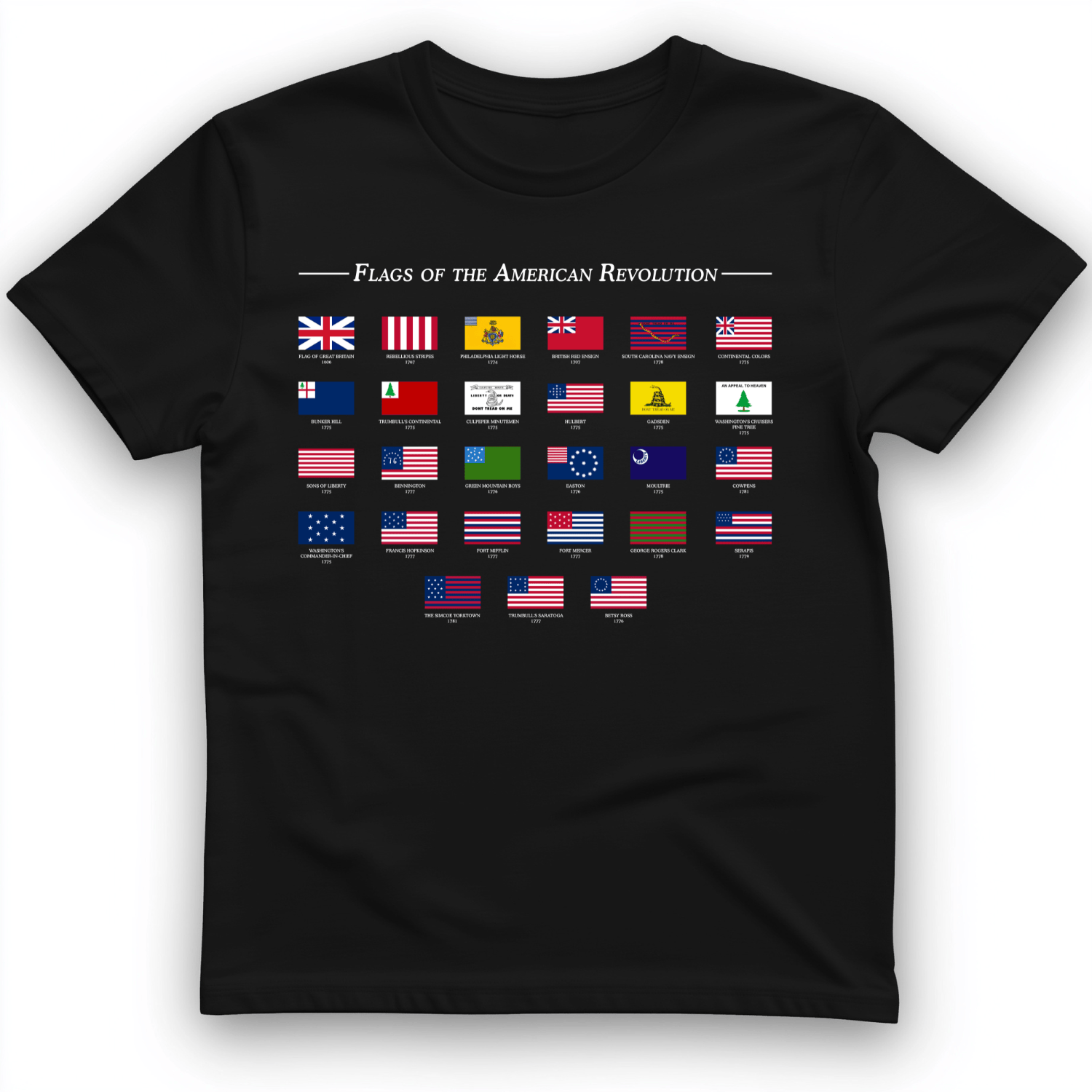Flags Of The Revolution T-Shirt Black / S