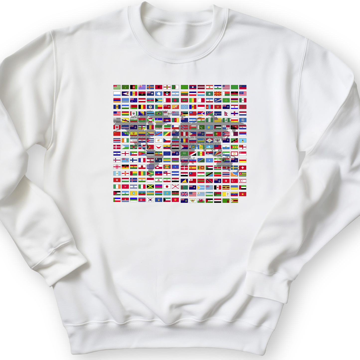 Flags of the World Crewneck White / S