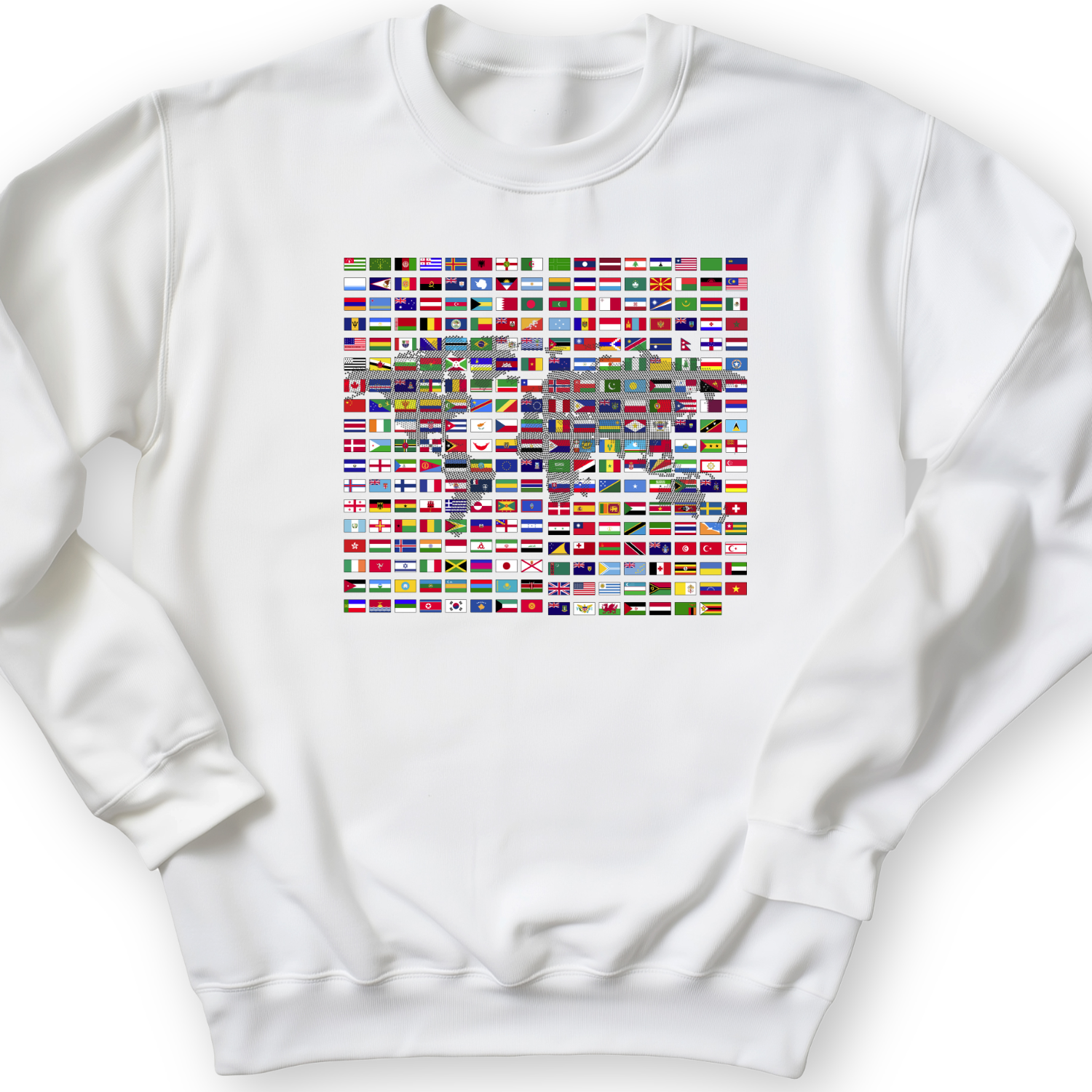 Flags of the World Crewneck White / S
