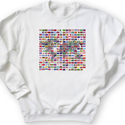 Flags of the World Crewneck White / S