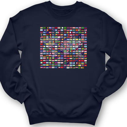 Flags of the World Crewneck Navy / S
