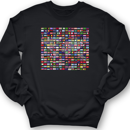 Flags of the World Crewneck Black / S