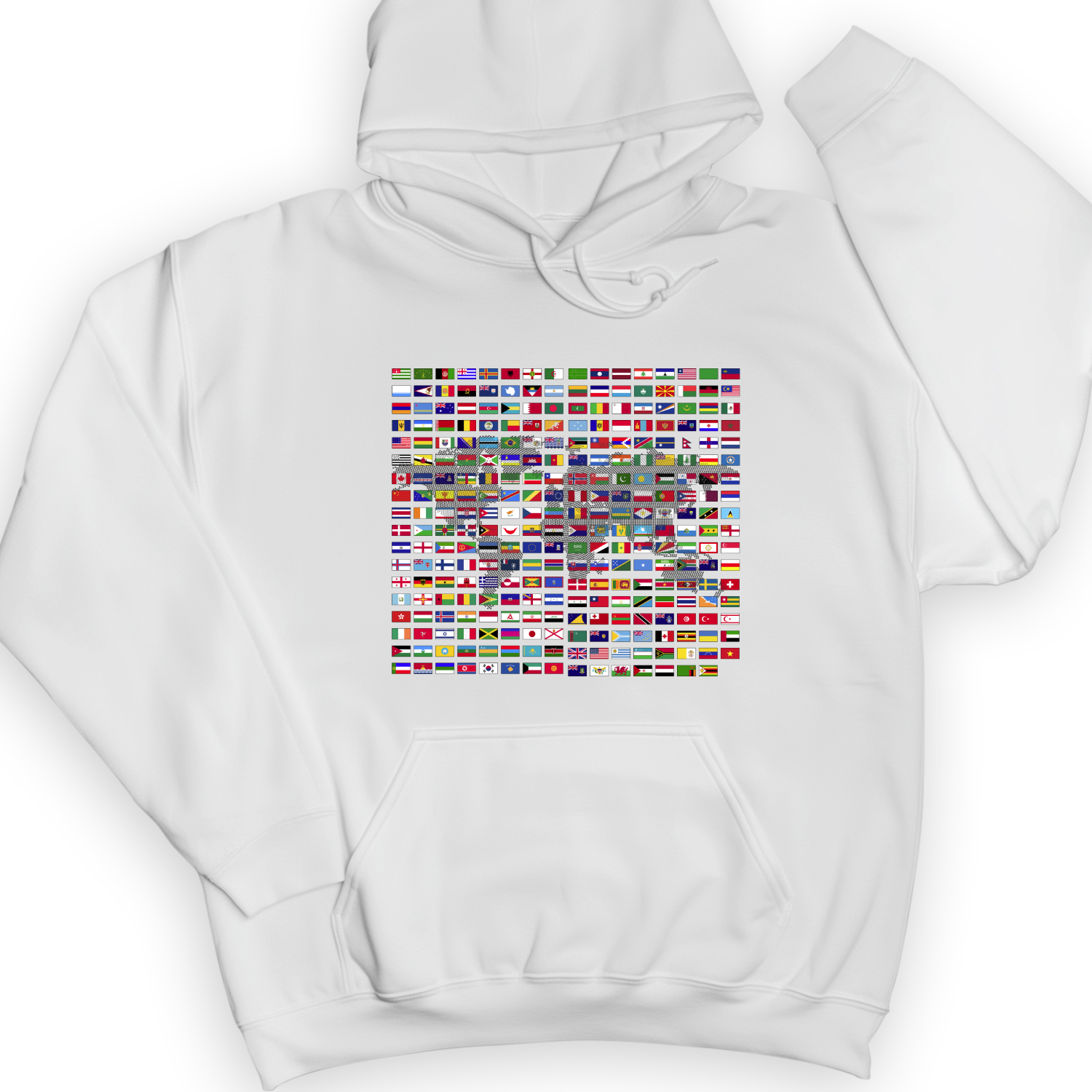 Flags of the World Hoodie White / S