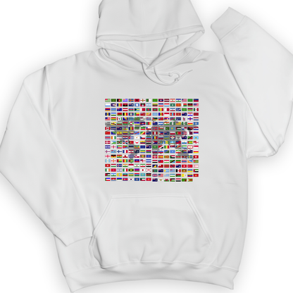 Flags of the World Hoodie White / S