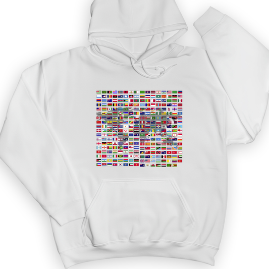 Flags of the World Hoodie White / S