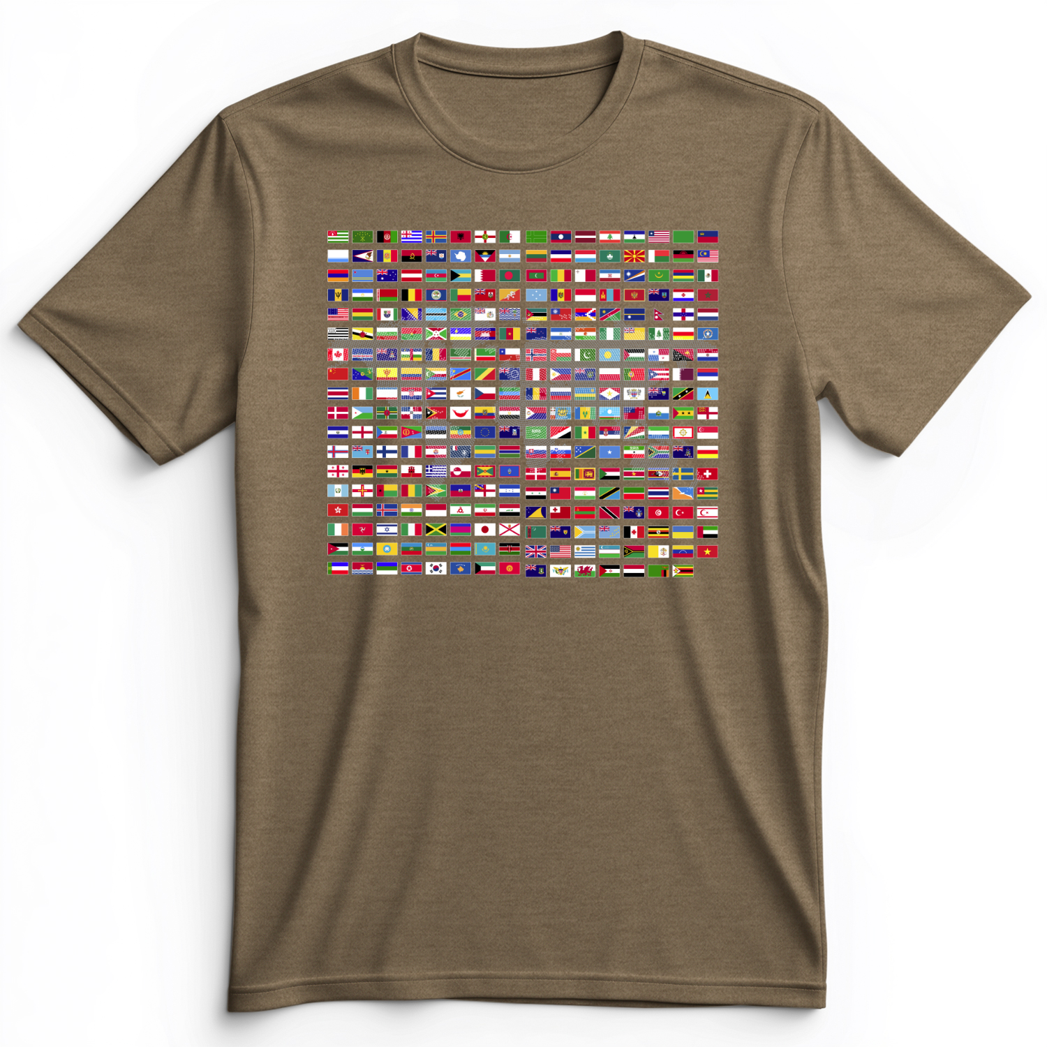 Flags of the World Premium Tee Heather Olive / S