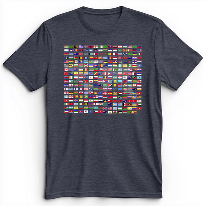 Flags of the World Premium Tee Heather Navy / S