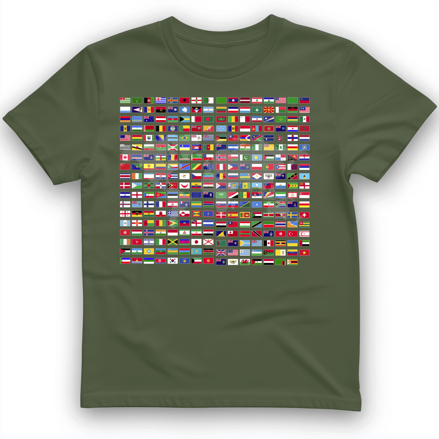 Flags of the World T-Shirt Military Green / S