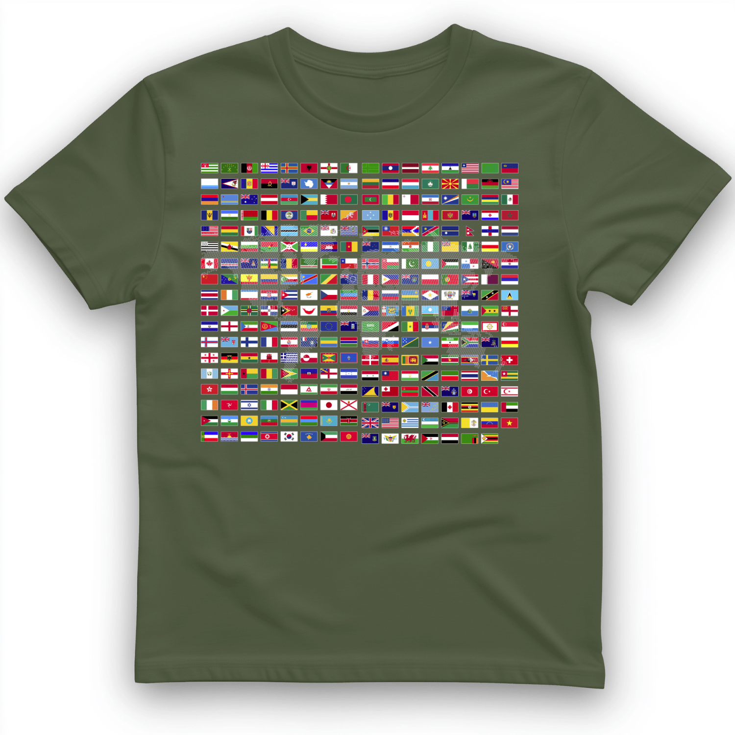 Flags of the World T-Shirt Military Green / S