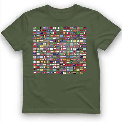 Flags of the World T-Shirt Military Green / S