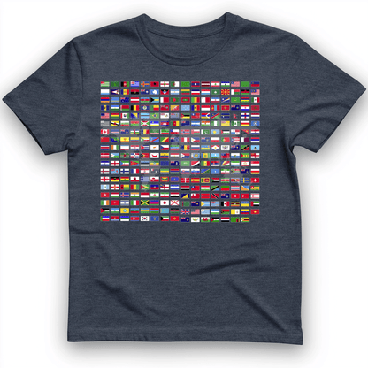 Flags of the World T-Shirt Heather Navy / S