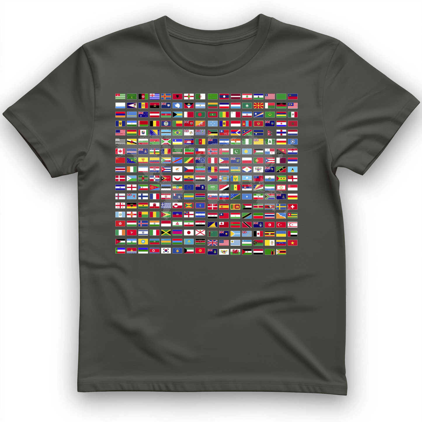 Flags of the World T-Shirt Charcoal / S