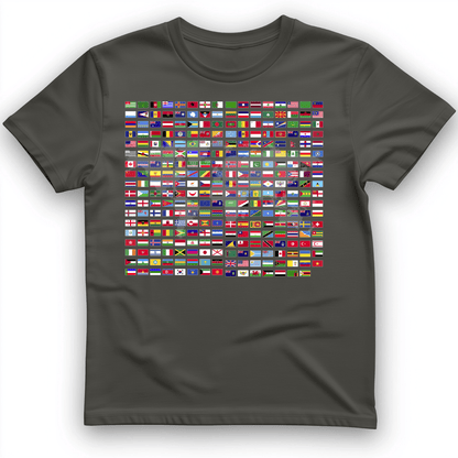 Flags of the World T-Shirt Charcoal / S