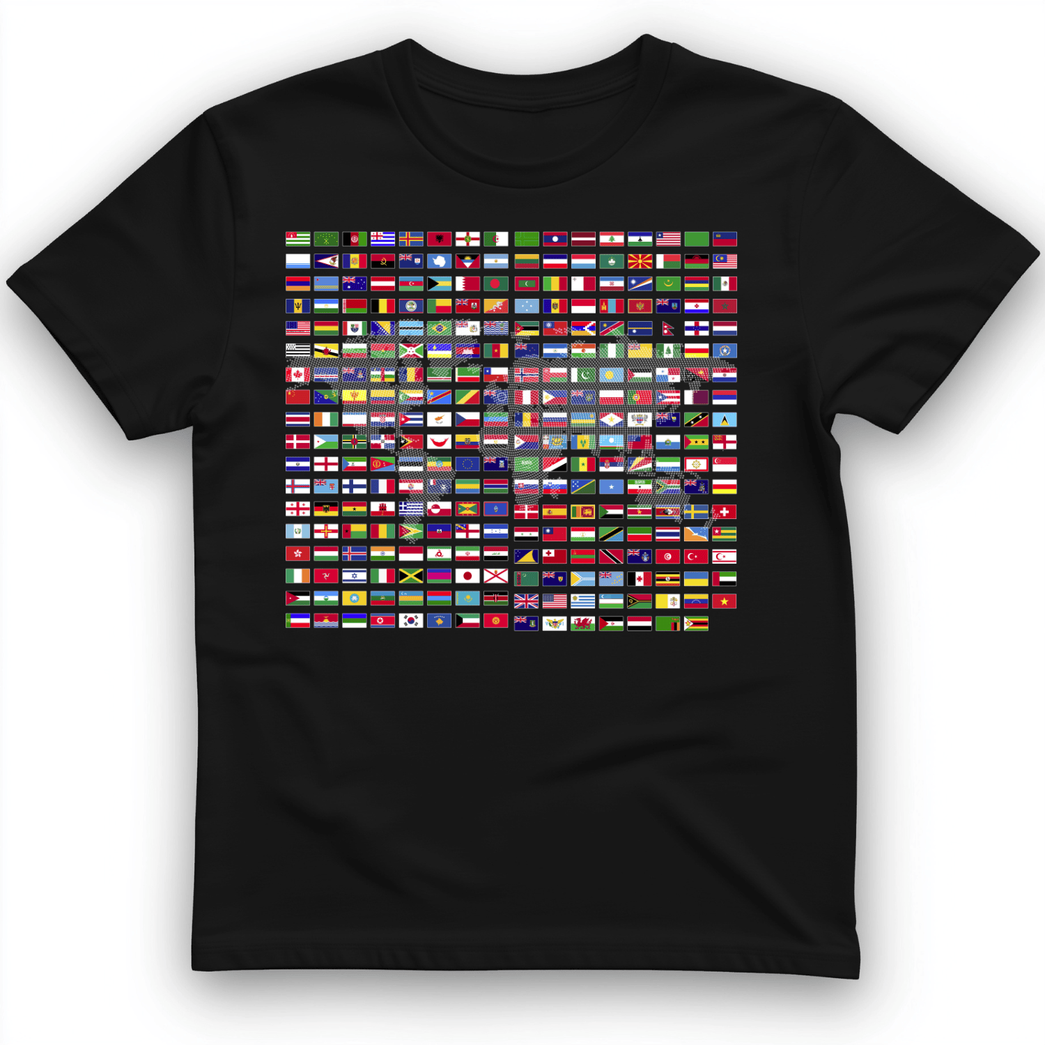 Flags of the World T-Shirt Black / S