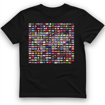 Flags of the World T-Shirt Black / S