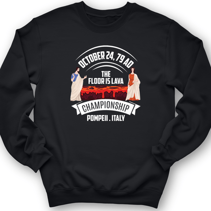 Floor Is Lava Crewneck Black / S