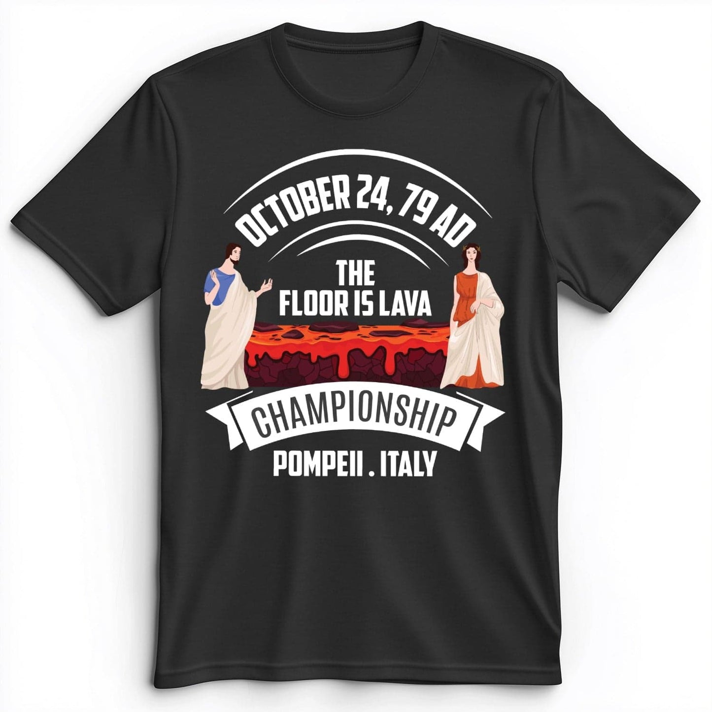 Floor Is Lava Premium Tee Dark Grey Heather / S