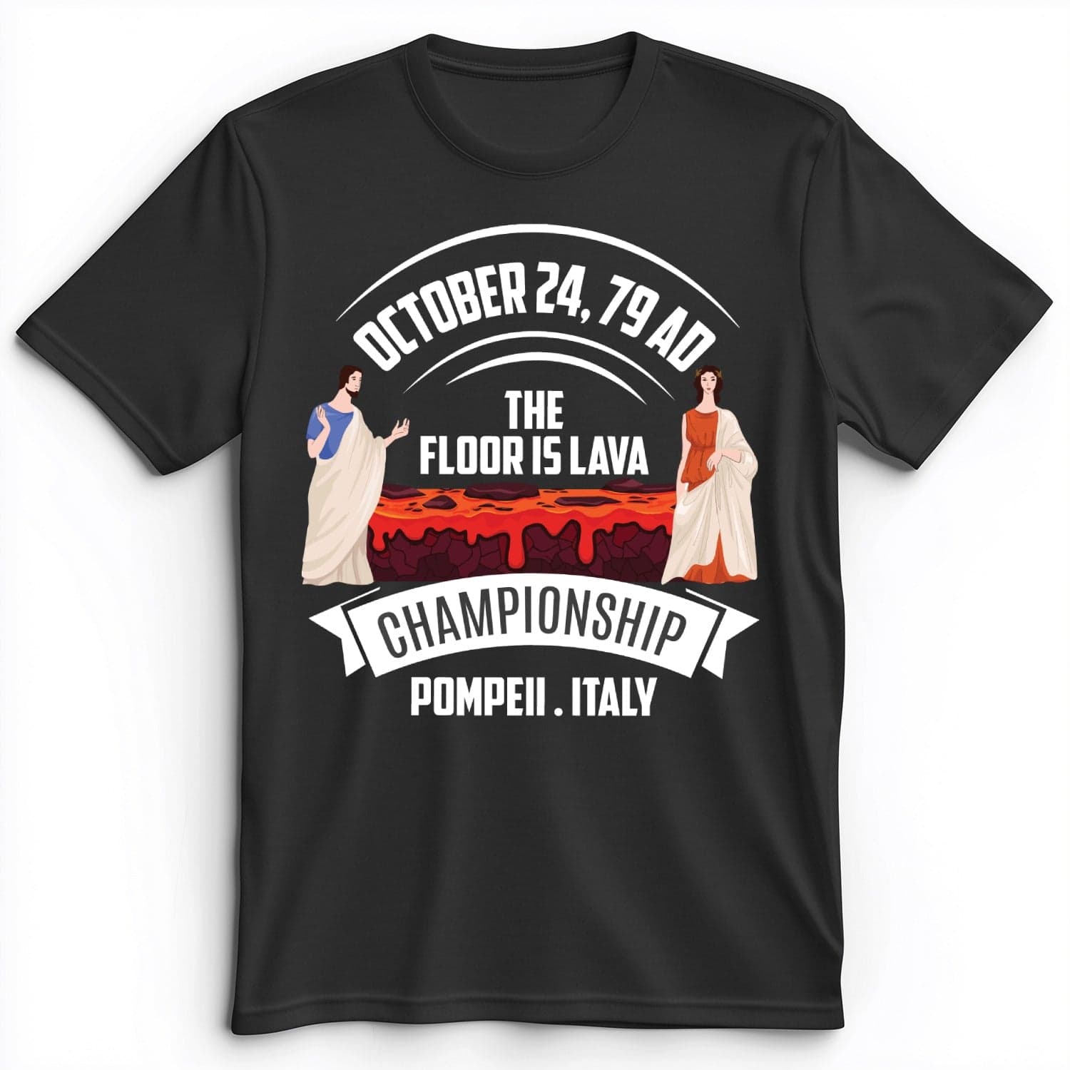 Floor Is Lava Premium Tee Dark Grey Heather / S