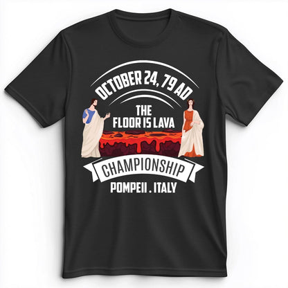 Floor Is Lava Premium Tee Dark Grey Heather / S