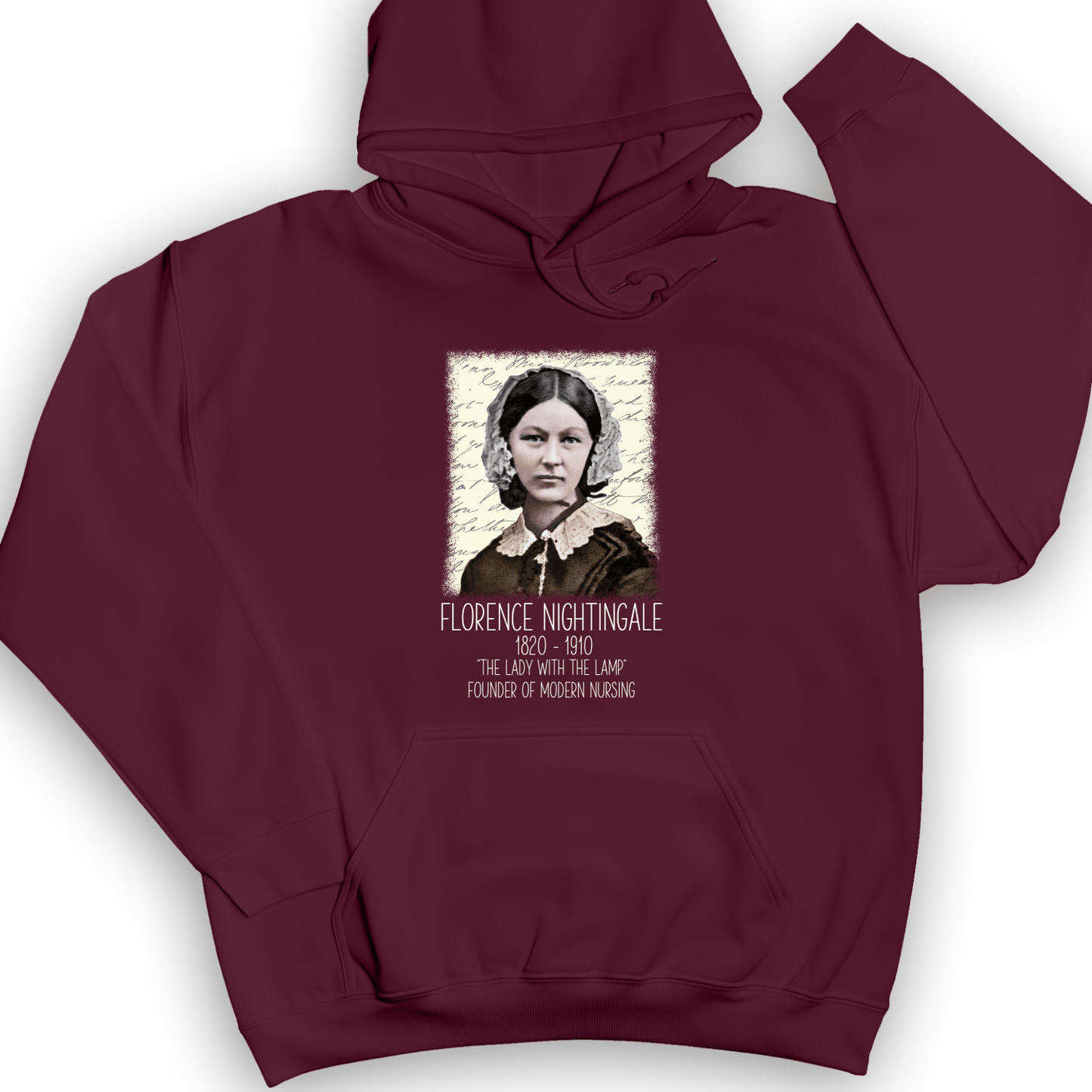 Florence Nightingale Hoodie Maroon / S