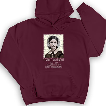 Florence Nightingale Hoodie Maroon / S