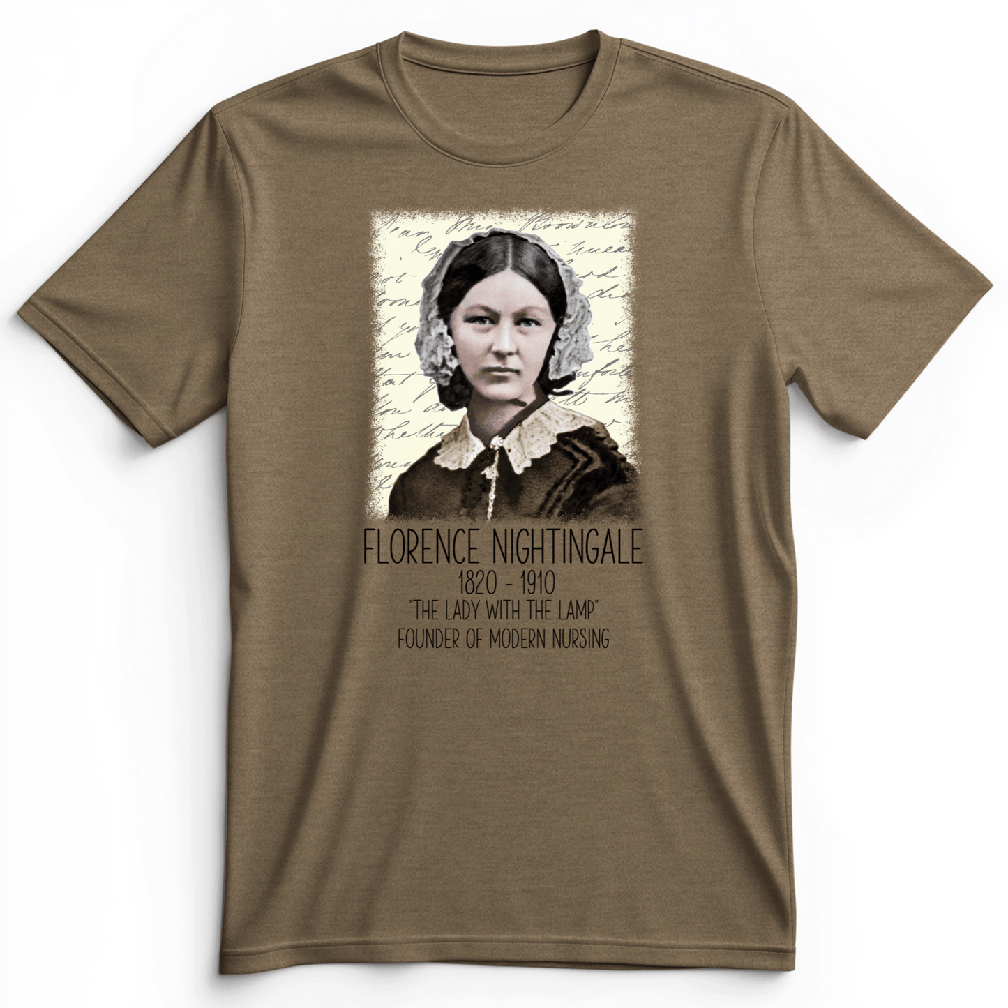 Florence Nightingale Premium Tee Heather Olive / S
