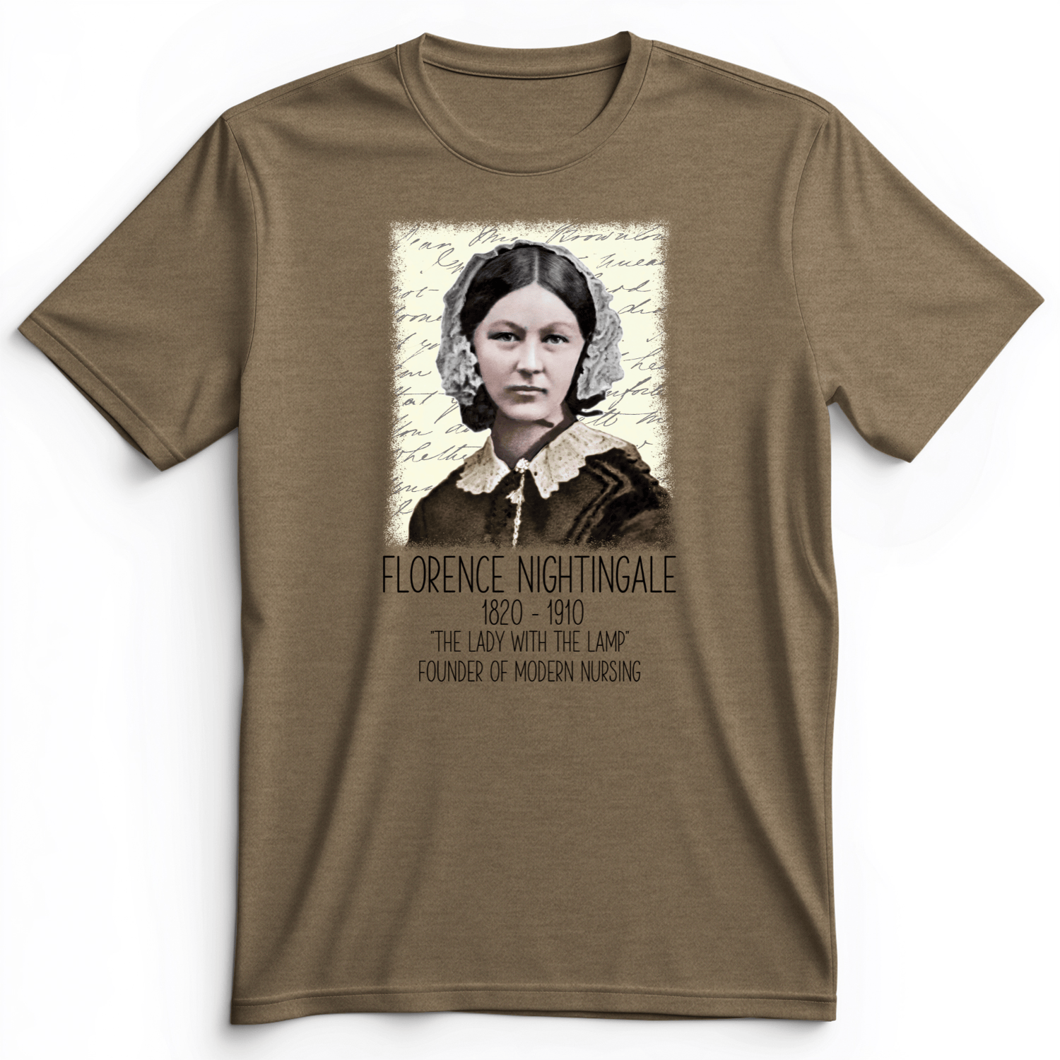 Florence Nightingale Premium Tee Heather Olive / S