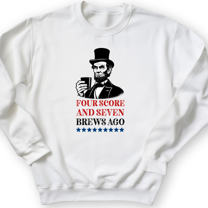 Four Score and Seven Brews Ago Crewneck White / S