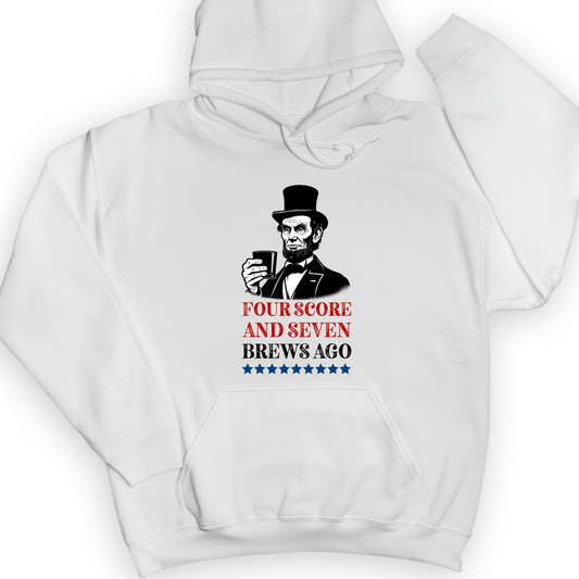 Four Score and Seven Brews Ago Hoodie White / S