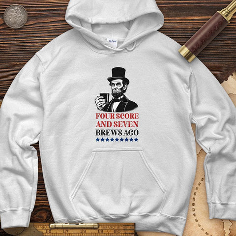 Four Score and Seven Brews Ago Hoodie White / S