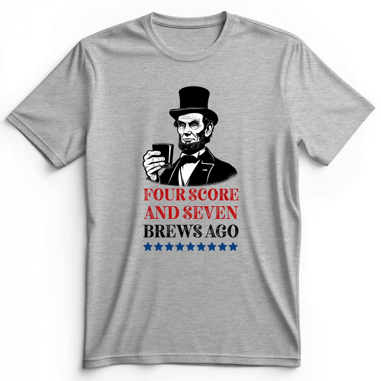 Four Score and Seven Brews Ago Premium Tee Athletic Heather / S