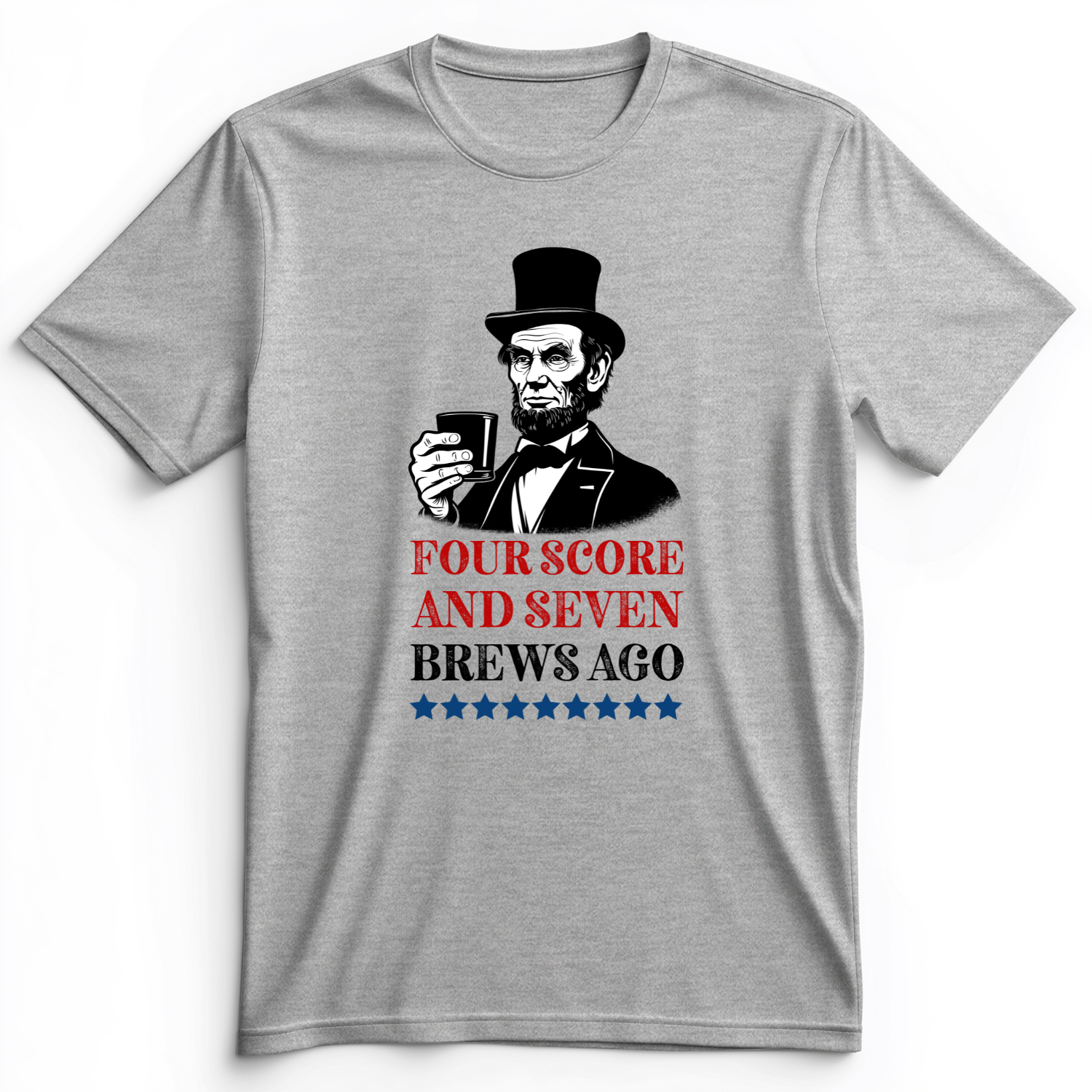 Four Score and Seven Brews Ago Premium Tee Athletic Heather / S