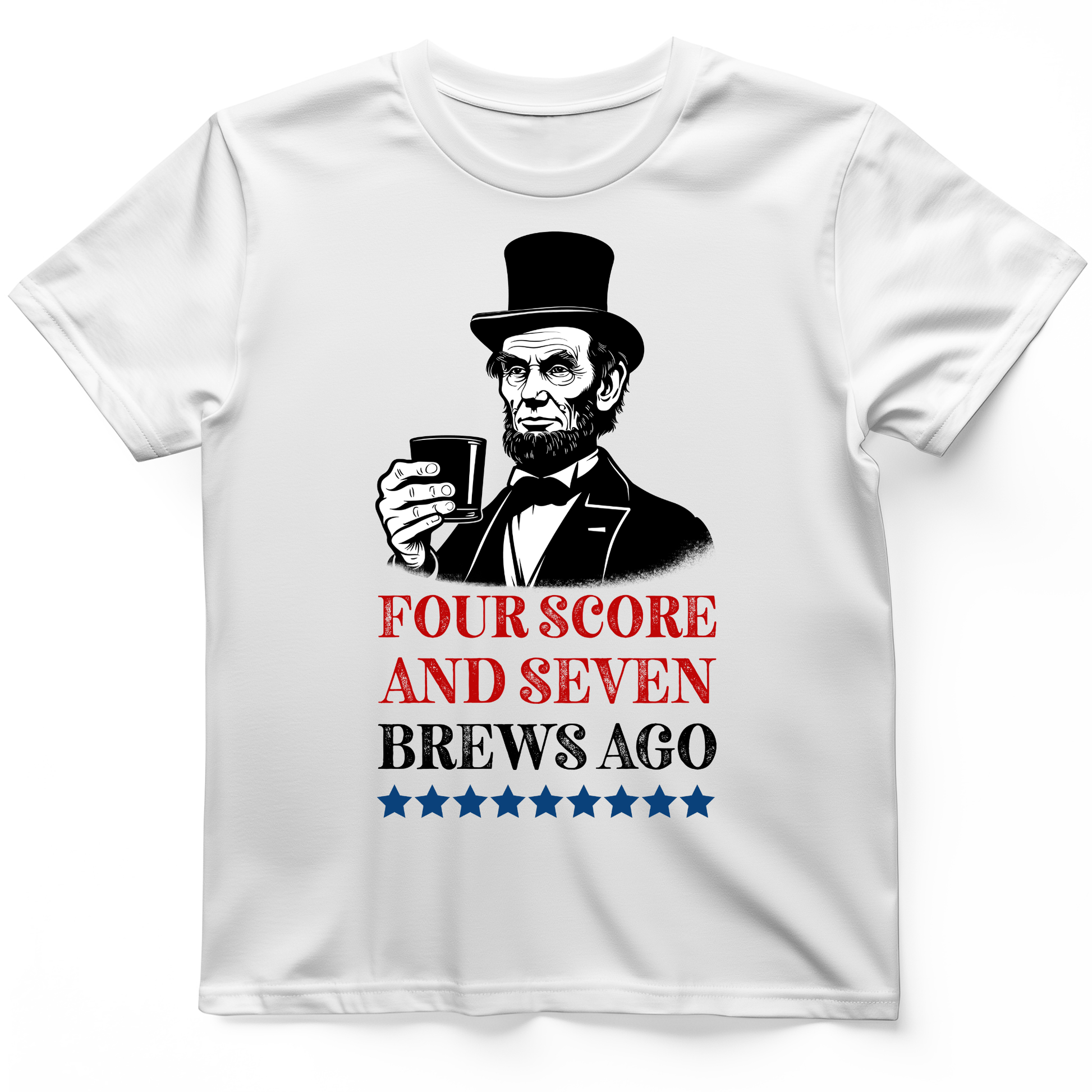 Four Score and Seven Brews Ago T-Shirt White / S